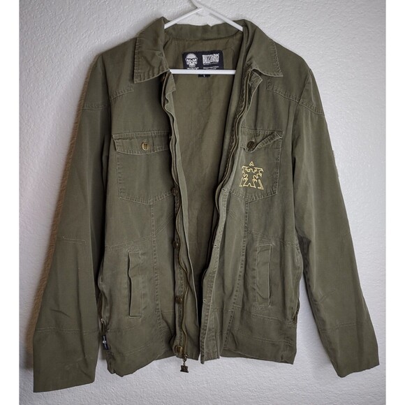 Starcraft 2 Terran War Machine Military Jacket Men's Small Green Jinx x Blizzard - Picture 2 of 14